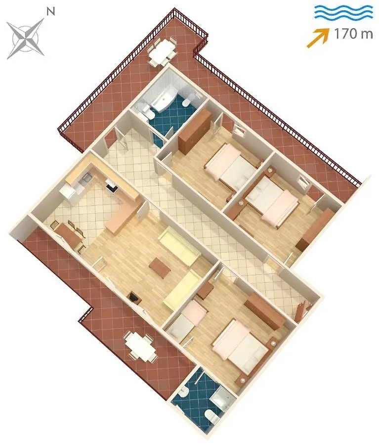 Apartment Arbanija 1125A Trogir